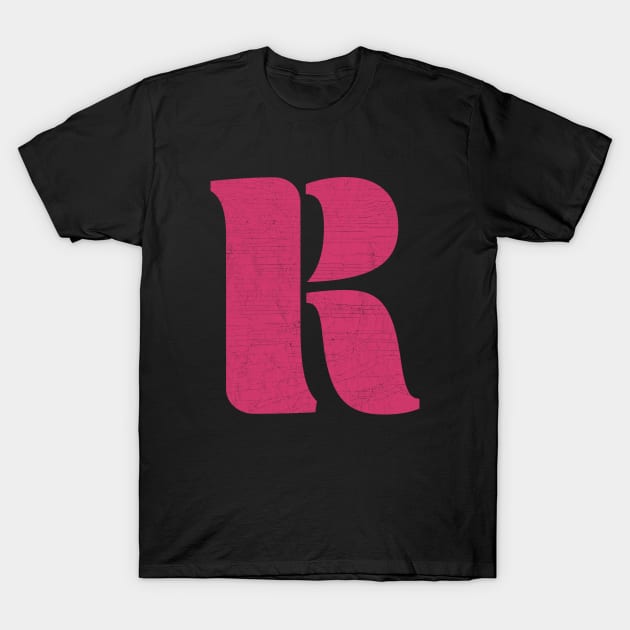 Pink Alphabet R T-Shirt by Mumgle